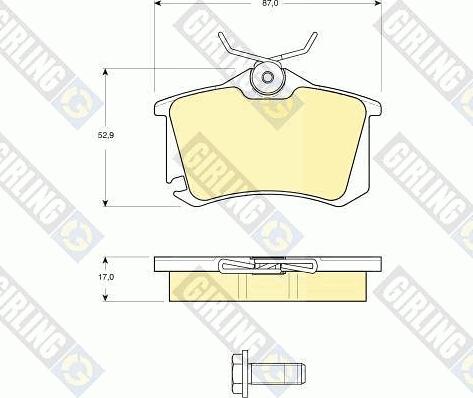 Girling 6115781 - Brake Pad Set, disc brake autospares.lv