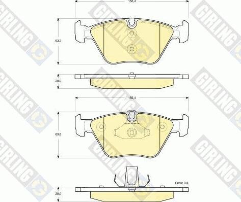 Girling 6115772 - Brake Pad Set, disc brake autospares.lv