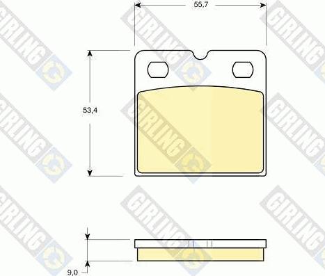 Girling 6116419 - Brake Pad Set, disc parking brake autospares.lv