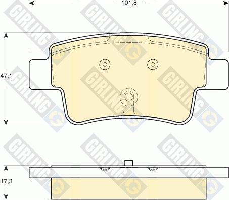 Girling 6116564 - Brake Pad Set, disc brake autospares.lv