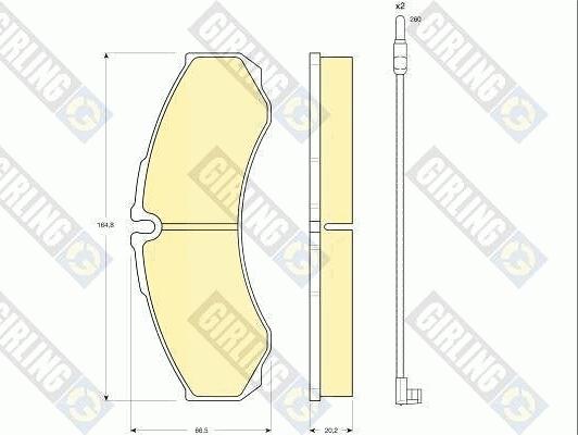 Girling 6116099 - Brake Pad Set, disc brake autospares.lv