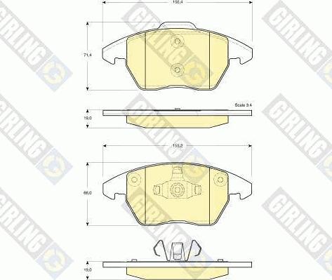 Girling 6116052 - Brake Pad Set, disc brake autospares.lv