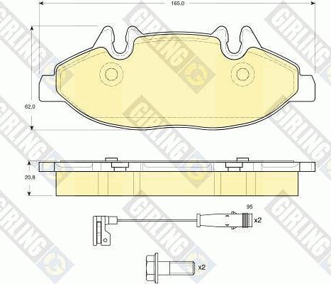 Girling 6116004 - Brake Pad Set, disc brake autospares.lv