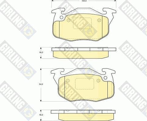 Girling 6116154 - Brake Pad Set, disc brake autospares.lv