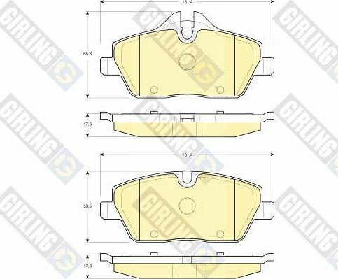 Girling 6116111 - Brake Pad Set, disc brake autospares.lv