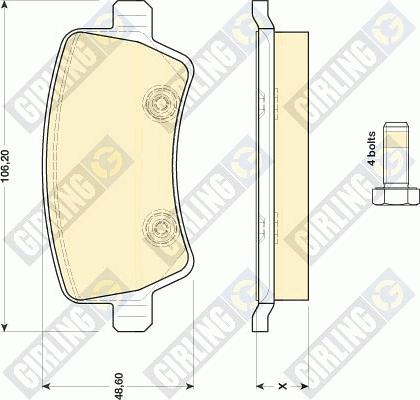 Girling 6116851 - Brake Pad Set, disc brake autospares.lv