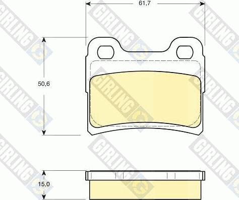 Girling 6116392 - Brake Pad Set, disc brake autospares.lv