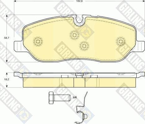 Girling 6116311 - Brake Pad Set, disc brake autospares.lv