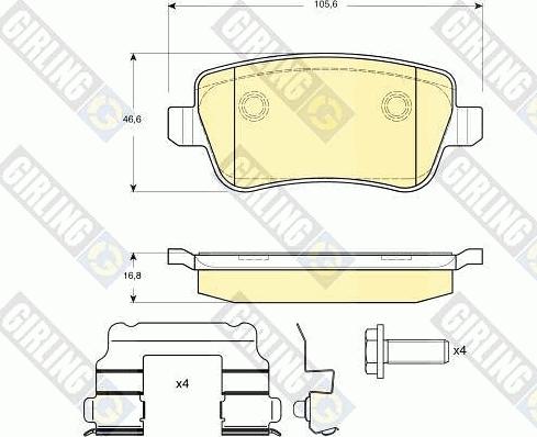 Girling 6116381 - Brake Pad Set, disc brake autospares.lv