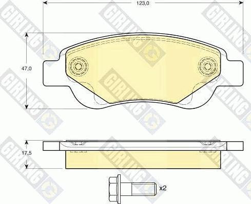 Girling 6116334 - Brake Pad Set, disc brake autospares.lv