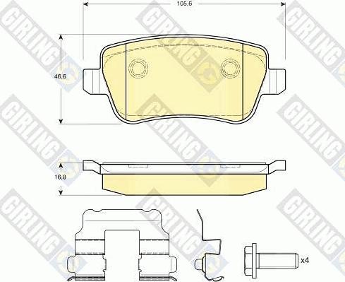 Girling 6116371 - Brake Pad Set, disc brake autospares.lv