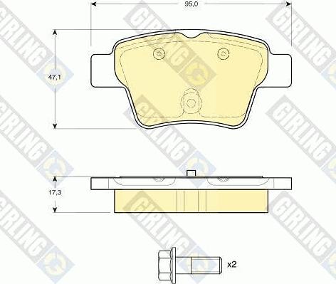 Girling 6116204 - Brake Pad Set, disc brake autospares.lv