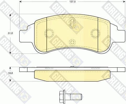 Girling 6116234 - Brake Pad Set, disc brake autospares.lv