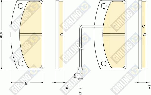 Girling 6116792 - Brake Pad Set, disc brake autospares.lv