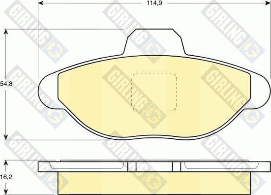 Girling 6110993 - Brake Pad Set, disc brake autospares.lv