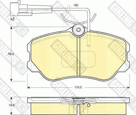 Girling 6110951 - Brake Pad Set, disc brake autospares.lv