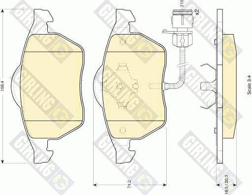 Girling 6110492 - Brake Pad Set, disc brake autospares.lv