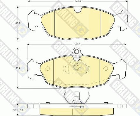 Girling 6110402 - Brake Pad Set, disc brake autospares.lv