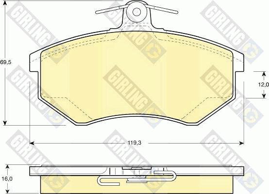 Girling 6110481 - Brake Pad Set, disc brake autospares.lv