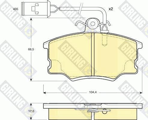 Girling 6110541 - Brake Pad Set, disc brake autospares.lv