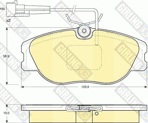 Girling 6110581 - Brake Pad Set, disc brake autospares.lv