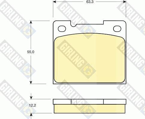 Girling 6110661 - Brake Pad Set, disc brake autospares.lv