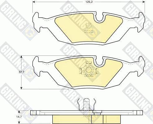 Girling 6110682 - Brake Pad Set, disc brake autospares.lv