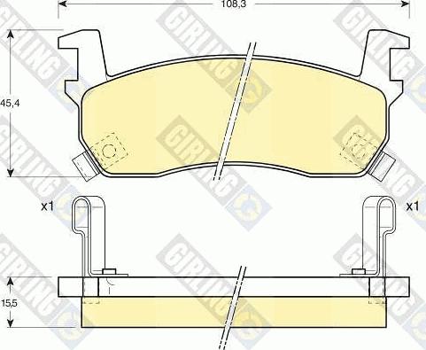 Girling 6110049 - Brake Pad Set, disc brake autospares.lv