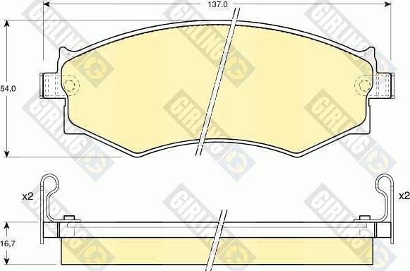 Girling 6110089 - Brake Pad Set, disc brake autospares.lv