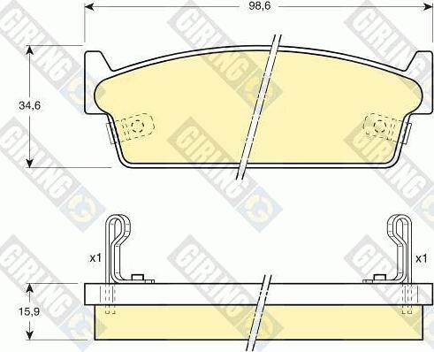 Girling 6110029 - Brake Pad Set, disc brake autospares.lv