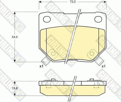 Girling 6110079 - Brake Pad Set, disc brake autospares.lv