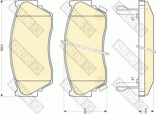 Girling 6110129 - Brake Pad Set, disc brake autospares.lv