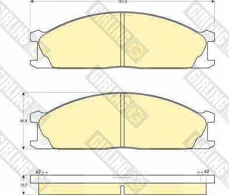 Girling 6110179 - Brake Pad Set, disc brake autospares.lv