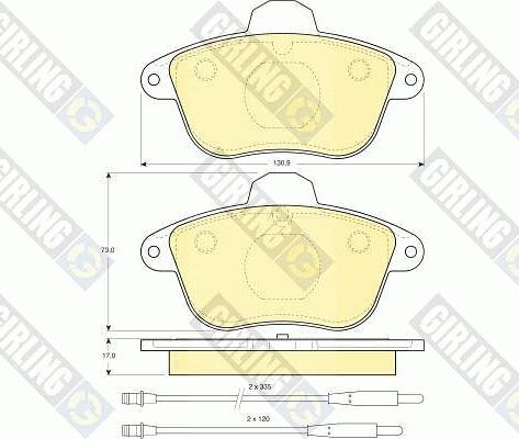 Girling 6110853 - Brake Pad Set, disc brake autospares.lv