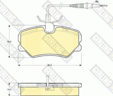 Girling 6110391 - Brake Pad Set, disc brake autospares.lv