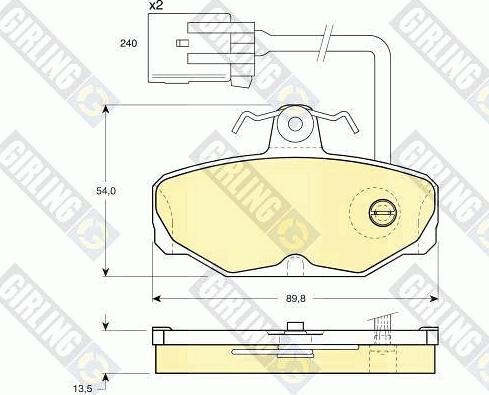 Girling 6110351 - Brake Pad Set, disc brake autospares.lv