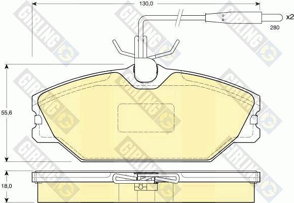 Girling 6110301 - Brake Pad Set, disc brake autospares.lv