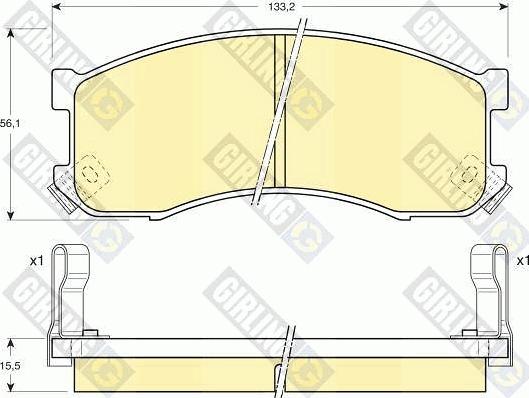 Girling 6110379 - Brake Pad Set, disc brake autospares.lv