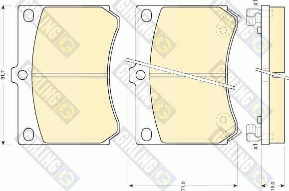 Girling 6110299 - Brake Pad Set, disc brake autospares.lv