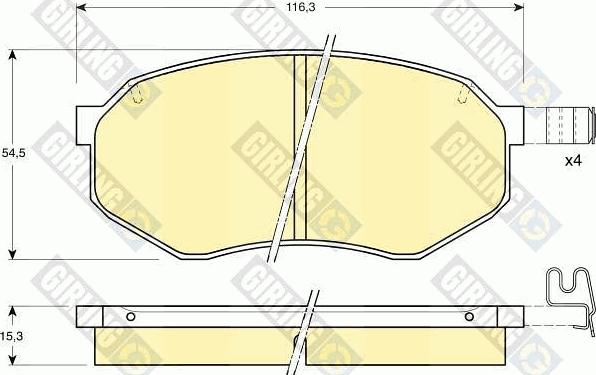 Girling 6110269 - Brake Pad Set, disc brake autospares.lv