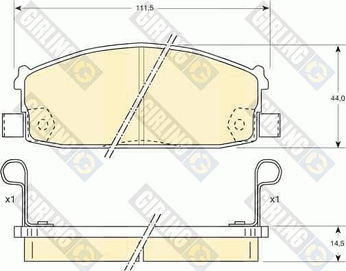 Girling 6110209 - Brake Pad Set, disc brake autospares.lv