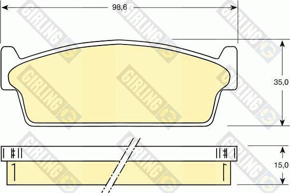 Girling 6110219 - Brake Pad Set, disc brake autospares.lv