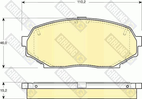 Girling 6110289 - Brake Pad Set, disc brake autospares.lv