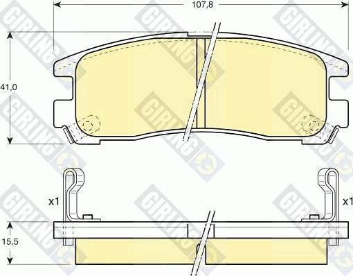 Girling 6110239 - Brake Pad Set, disc brake autospares.lv