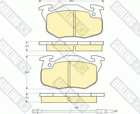 Girling 6110793 - Brake Pad Set, disc brake autospares.lv