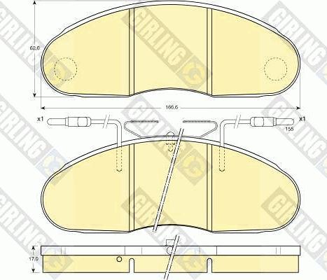 Girling 6110773 - Brake Pad Set, disc brake autospares.lv