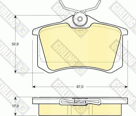 Girling 6111961 - Brake Pad Set, disc brake autospares.lv