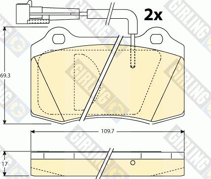 Girling 6111919 - Brake Pad Set, disc brake autospares.lv