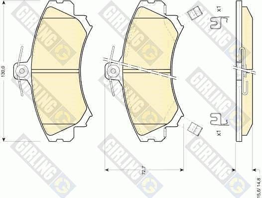 Girling 6111981 - Brake Pad Set, disc brake autospares.lv