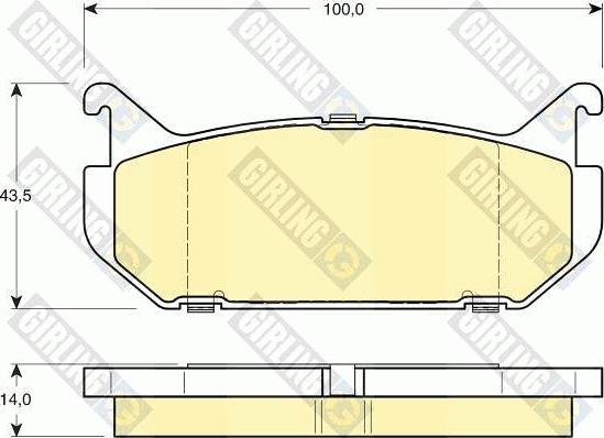 Girling 6111409 - Brake Pad Set, disc brake autospares.lv